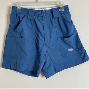 Men’s AFTCO Original Fishing Shorts Blue 30 6 inch inseam